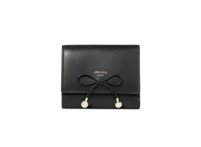 Jimmy Choo Malinda Leather Wallet "Black/Macaron/Light Gold"