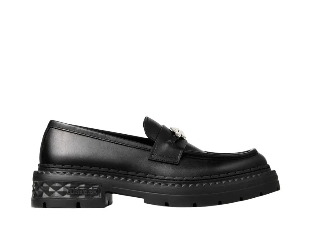 Jimmy Choo Women's Marlow Diamond/F Soft Calf Leather Shoes "Black"