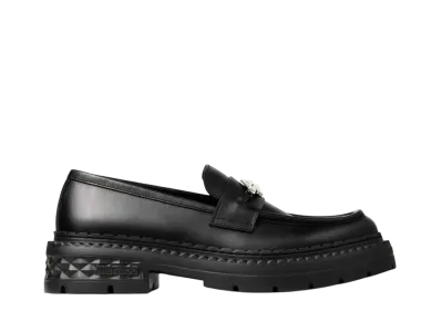 Jimmy Choo Women's Marlow Diamond/F Soft Calf Leather Shoes "Black"