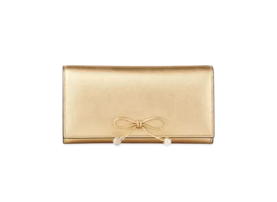 Jimmy Choo Martina Metallic Nappa Leather Wallet "Gold/Light Gold"