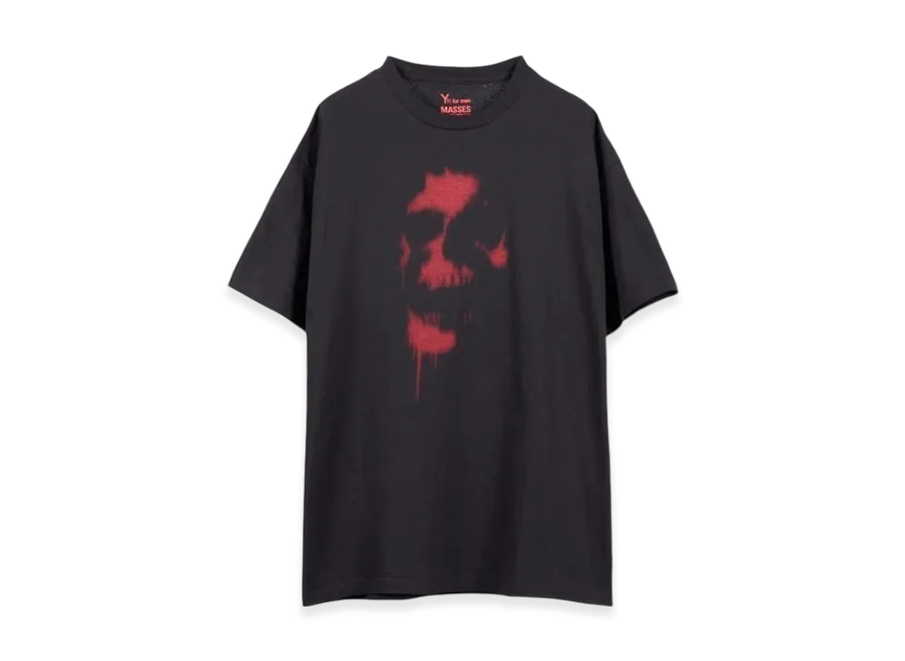 MASSES x Y's for men Round Neck Short Sleeve T A "Black"