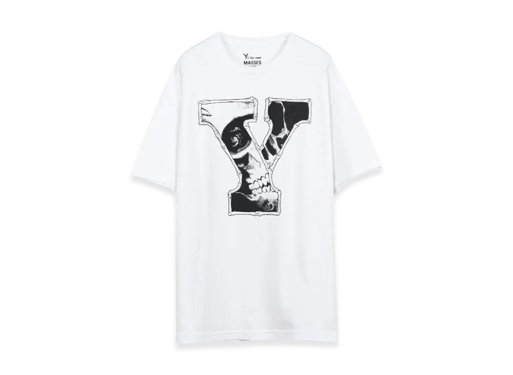 MASSES x Y's for men Round Neck Short Sleeve T C "White"