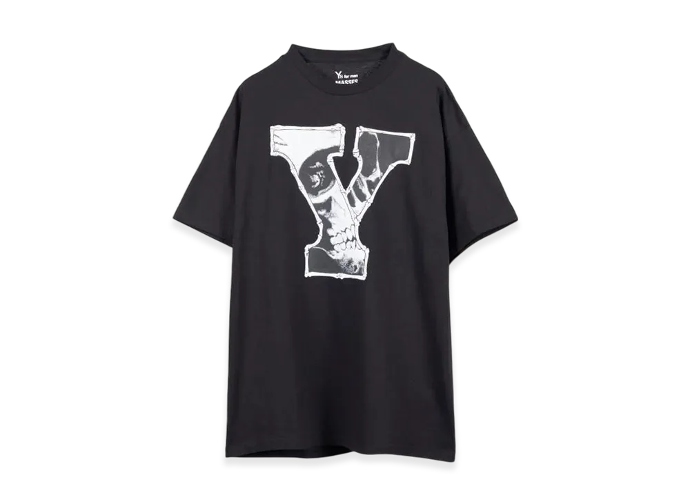 MASSES x Y's for men Round Neck Short Sleeve T C "Black"