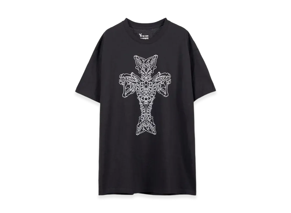 MASSES x Y's for men Round Neck Short Sleeve T E "Black"