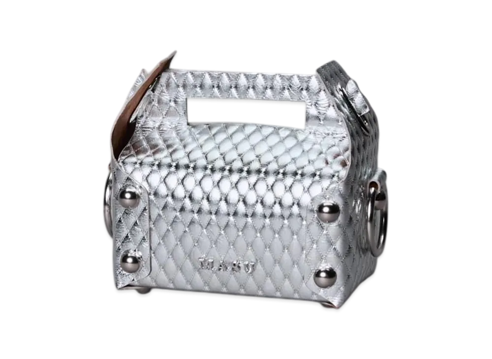 MASU Leather Cake Bag "Silver"