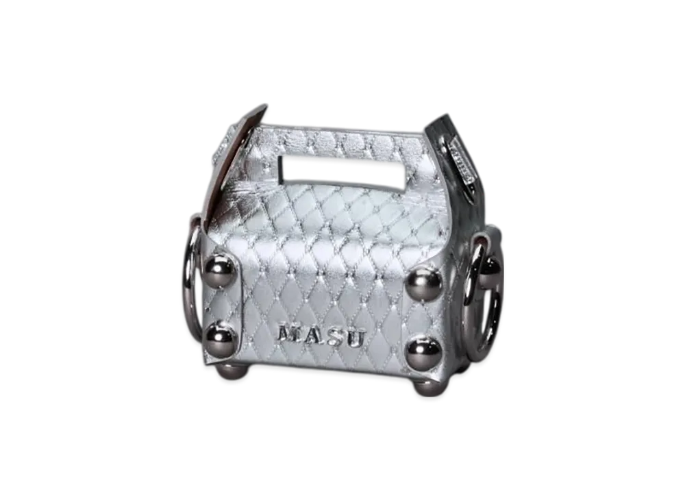 MASU Leather Cake Bag Petit "Silver"