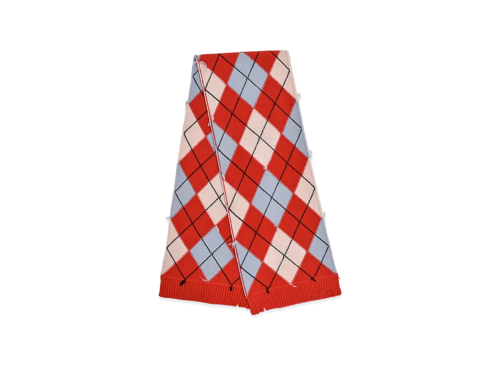 MASU Diamond Scraped Scarf "Red"