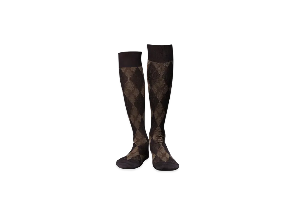 MASU x Tabio Angel Argyle Socks "Brown"