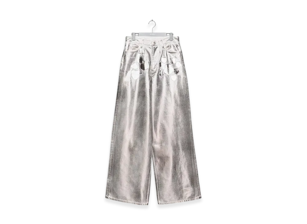 MASUBOYS Emblem Baggy Jeans "Silver"