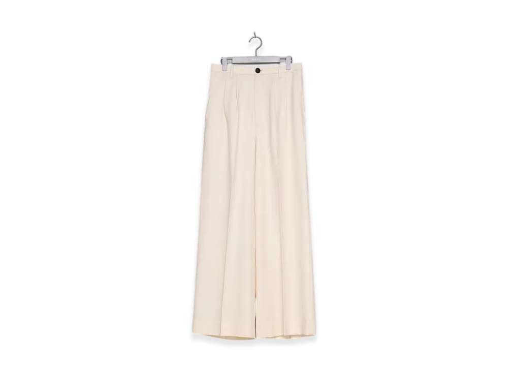 MASU Tucked Wide Trousers "White"