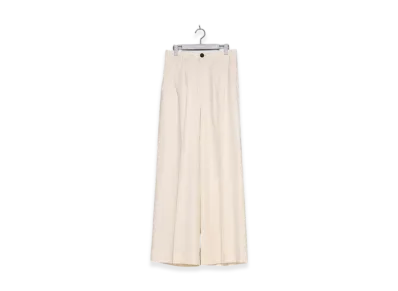 MASU Tucked Wide Trousers "White"