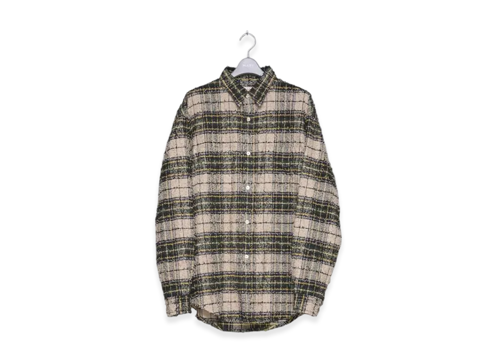 MASU Shaggy Plaid Shirt "Cream"