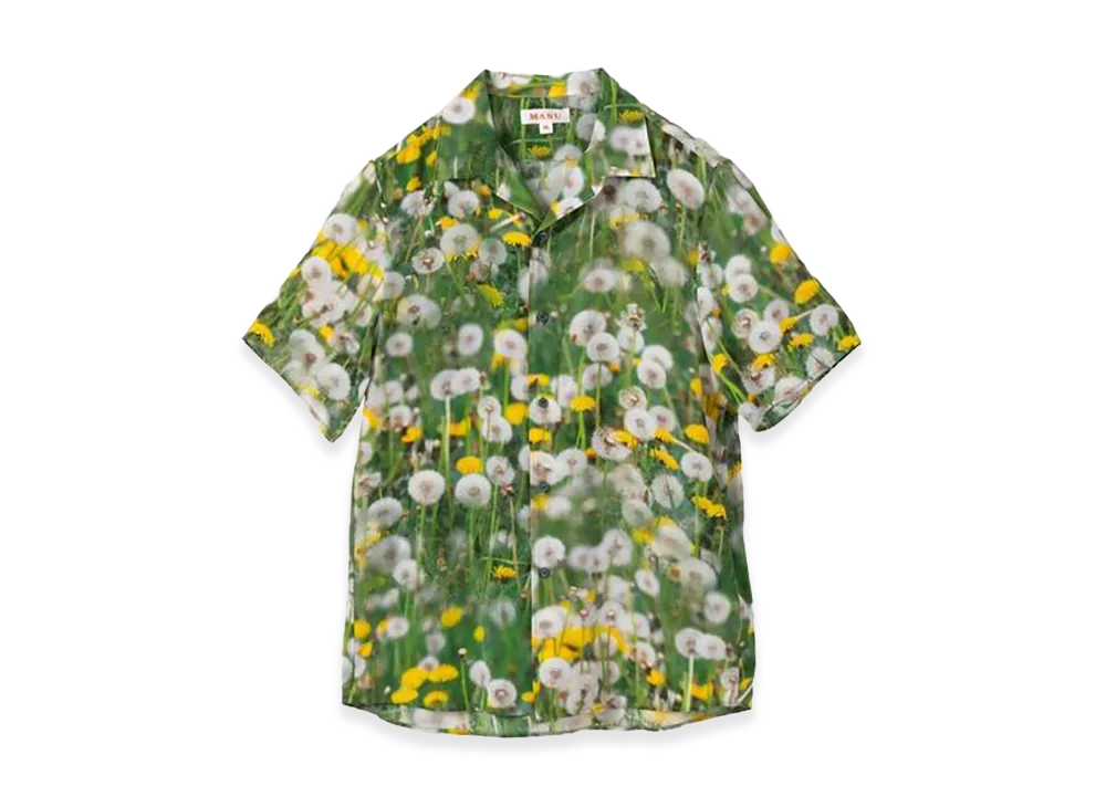 MASU Print Open Collar Shirt "Dandelion"