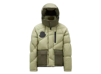 MONCLER x PHARRELL WILLIAMS Chestnut Short Down Jacket "Light Green"