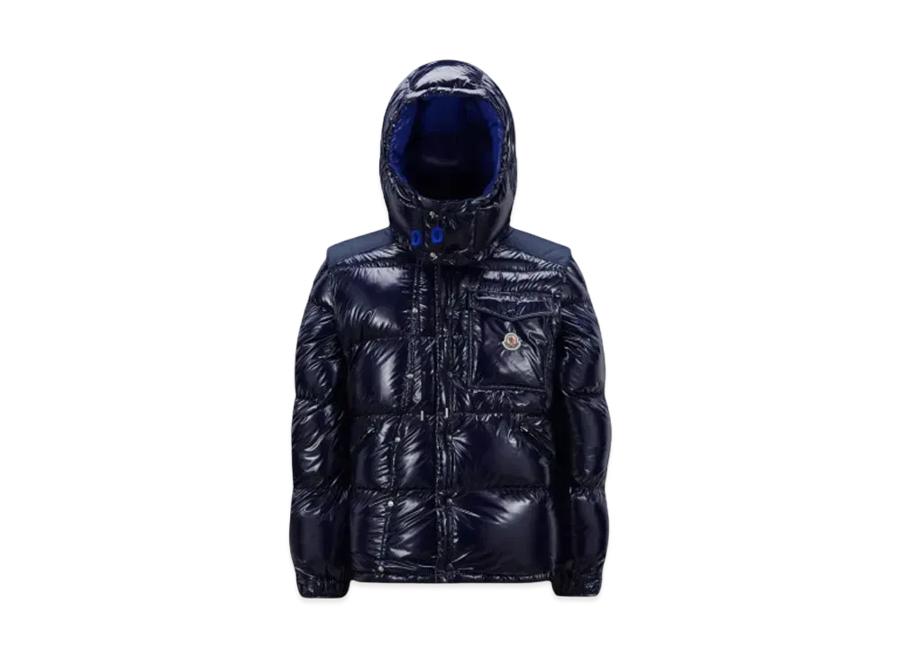 MONCLER x Karakorum Ripstop Short Down Jacket Mens "Blue"