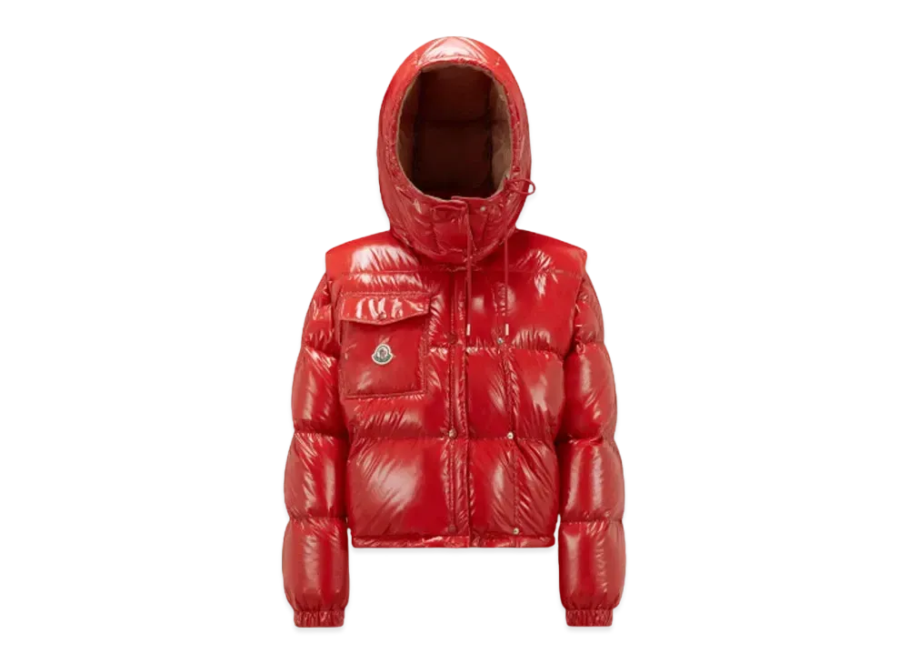 MONCLER x Karakorum Ripstop Short Down Jacket Ladies "Red"