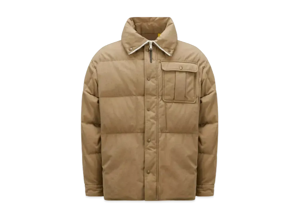 MONCLER X Palm Angels Fieldrush Short Down Jacket "Beige"
