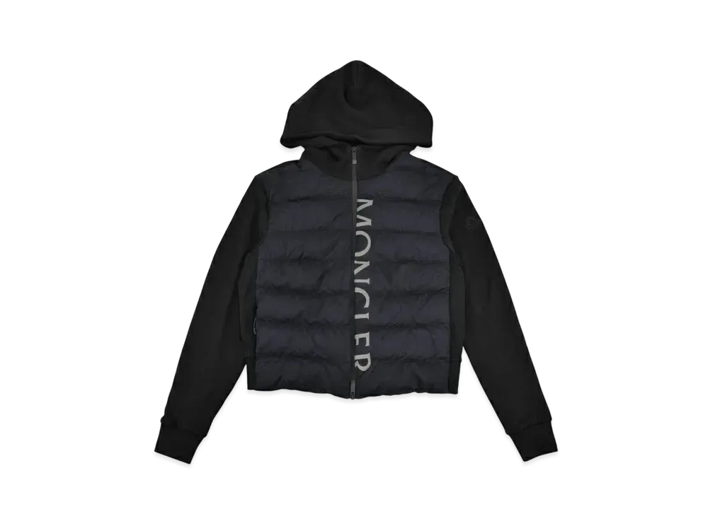 MONCLER Logo Print Zip Up Cardigan "Black" J20938G00020809KZ999