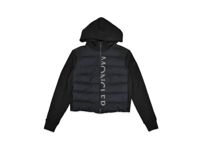 MONCLER Logo Print Zip Up Cardigan "Black" J20938G00020809KZ999