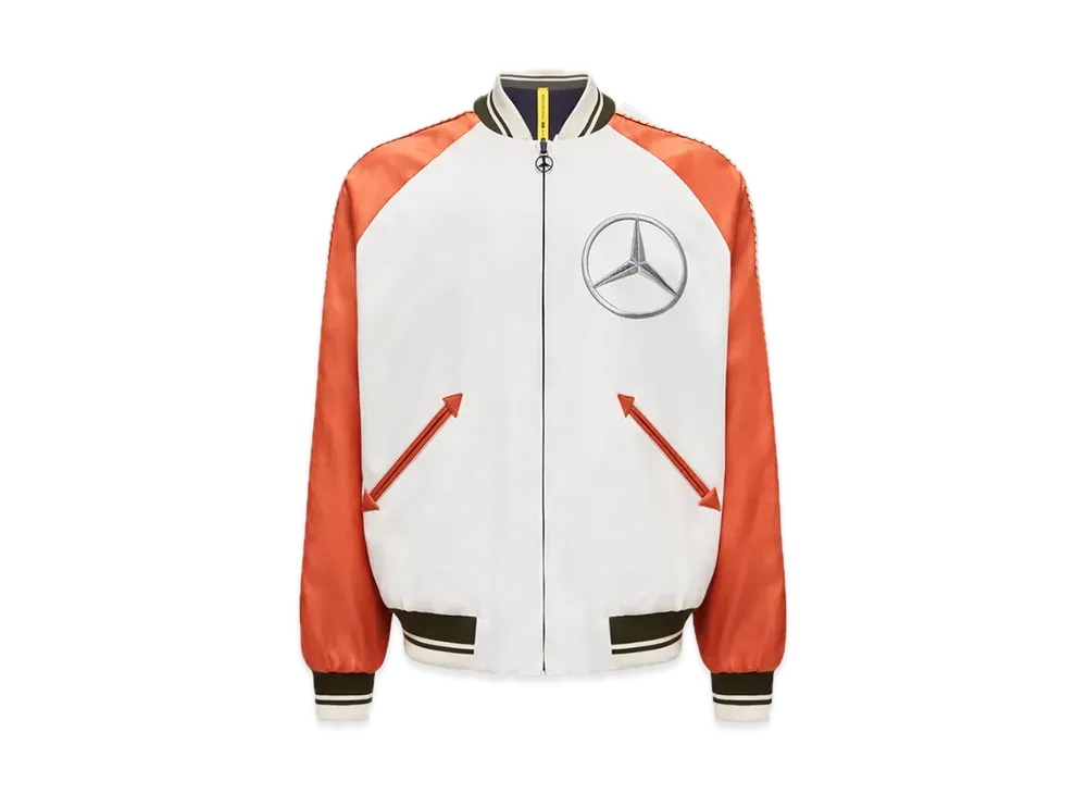モンクレール x メルセデスベンツ バイニゴ サテト ボンバージャケット "オレンジ"