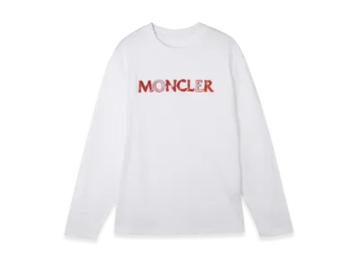 MONCLER Mens L/S Crewneck Tee "White"