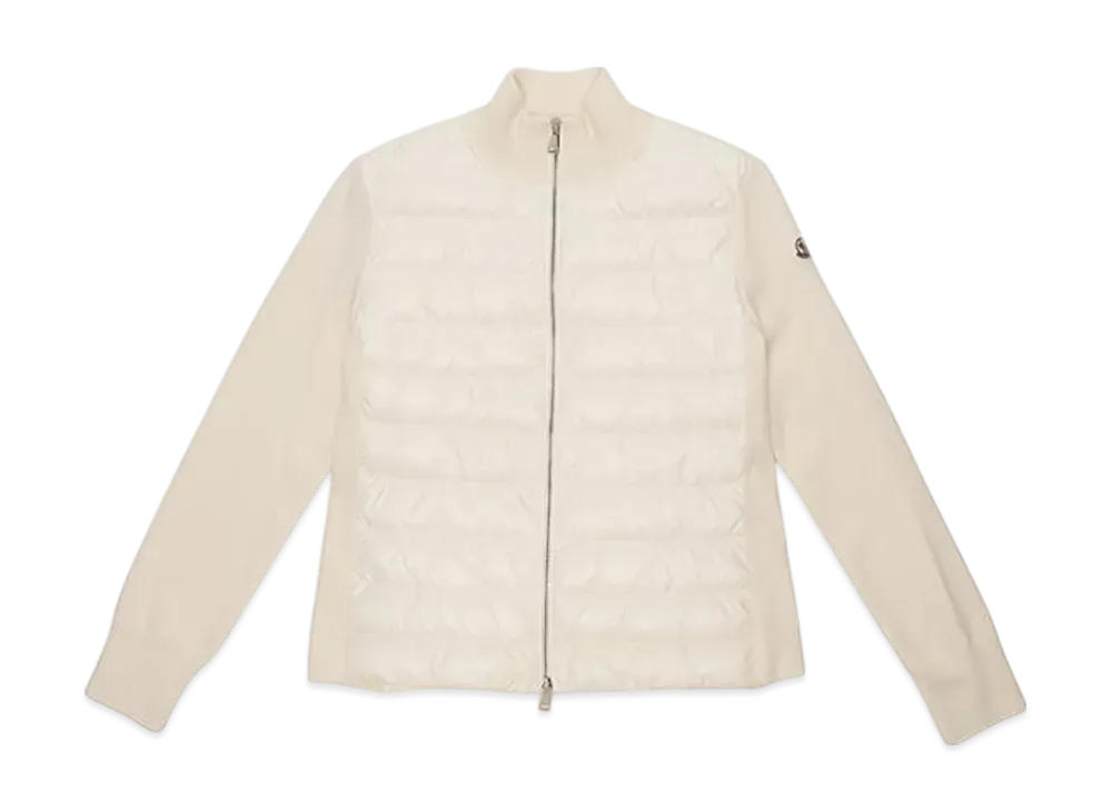 MONCLER Down Jacket Coat Knit Sweater "White"