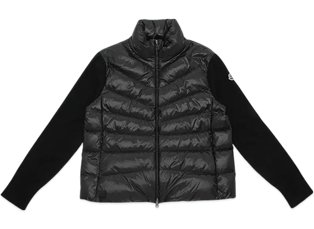 MONCLER Down Jacket Coat Knit Sweater "Black"
