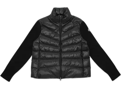 MONCLER Down Jacket Coat Knit Sweater "Black"
