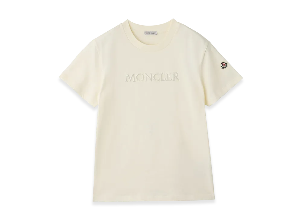 MONCLER Womens Crewneck Tee "Whiteivory"
