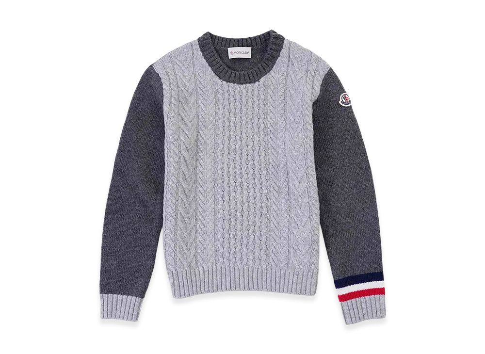 MONCLER Kids Crewneck Knit "Grey/Darkgrey"
