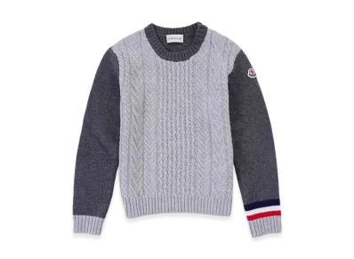 MONCLER Kids Crewneck Knit "Grey/Darkgrey"