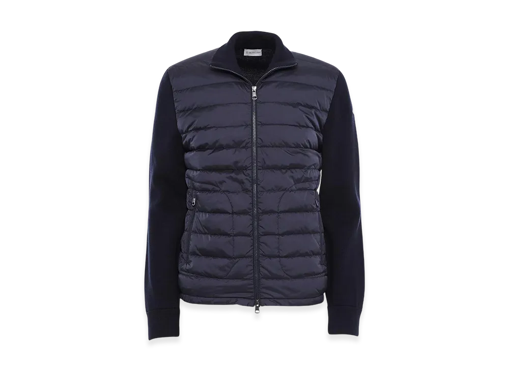 MONCLER Mens Cardigan Tricot Zip-Up Cardigan "Navy"
