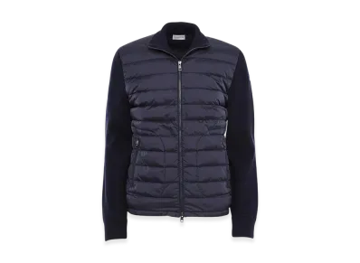 MONCLER Mens Cardigan Tricot Zip-Up Cardigan "Navy"