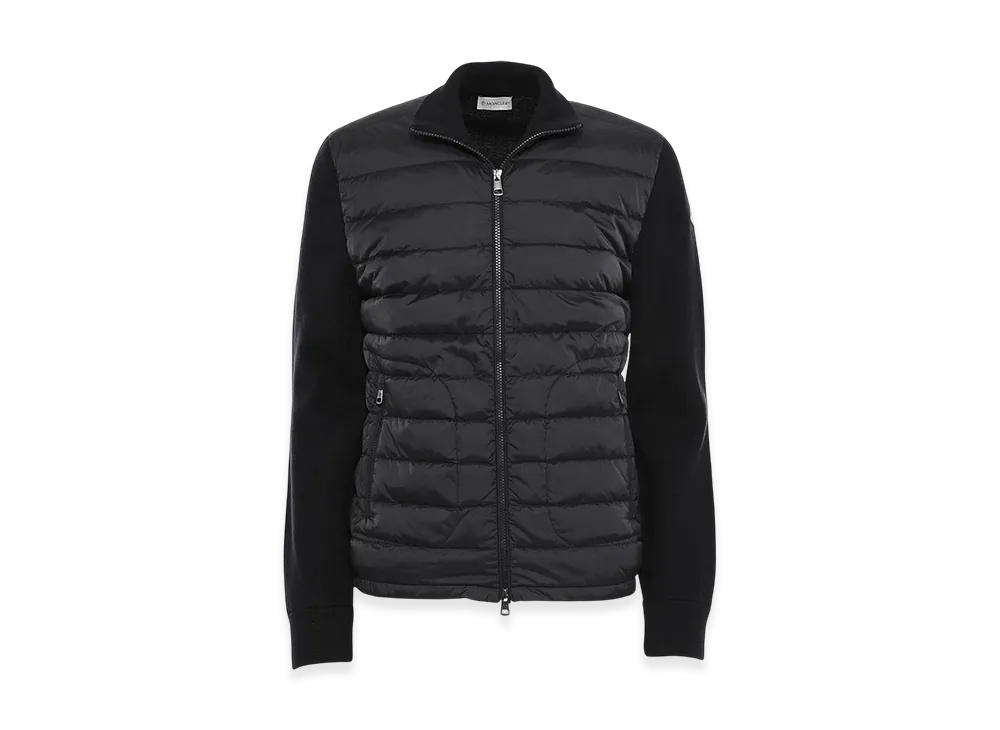 MONCLER Mens Cardigan Tricot Zip-Up Cardigan "Black"