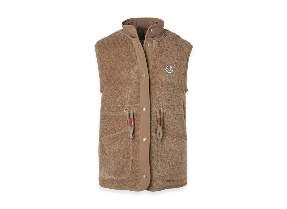 MONCLER Womens Bost Down Vest "Brown"