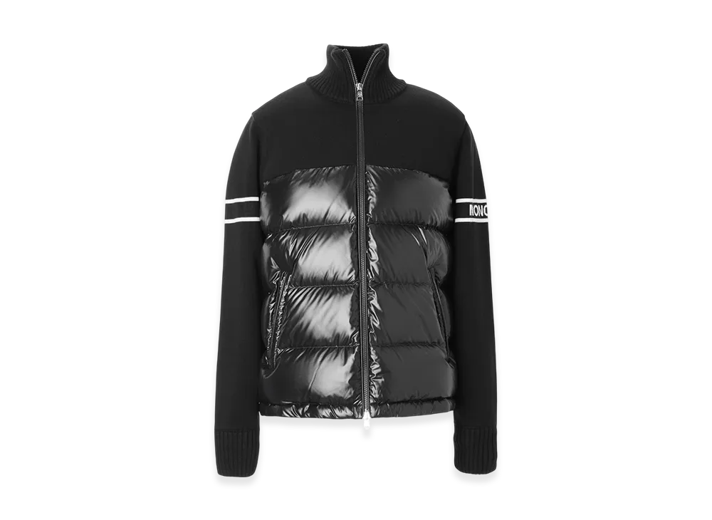 MONCLER Mens Down Panel Knit Blouson "Nightblue"