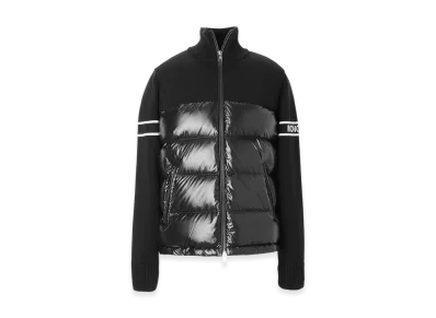 MONCLER Mens Down Panel Knit Blouson "Nightblue"