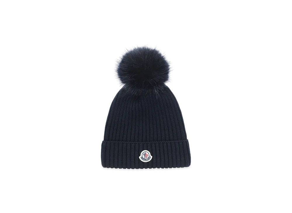 MONCLER Kids Berretto Knit Cap "Navy"