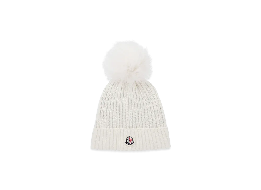 MONCLER Kids Berretto Knit Cap "White"