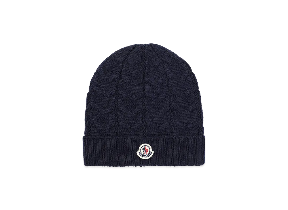 MONCLER Kids Beanie Knit Cap "Nightblue"