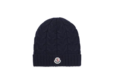 MONCLER Kids Beanie Knit Cap "Nightblue"