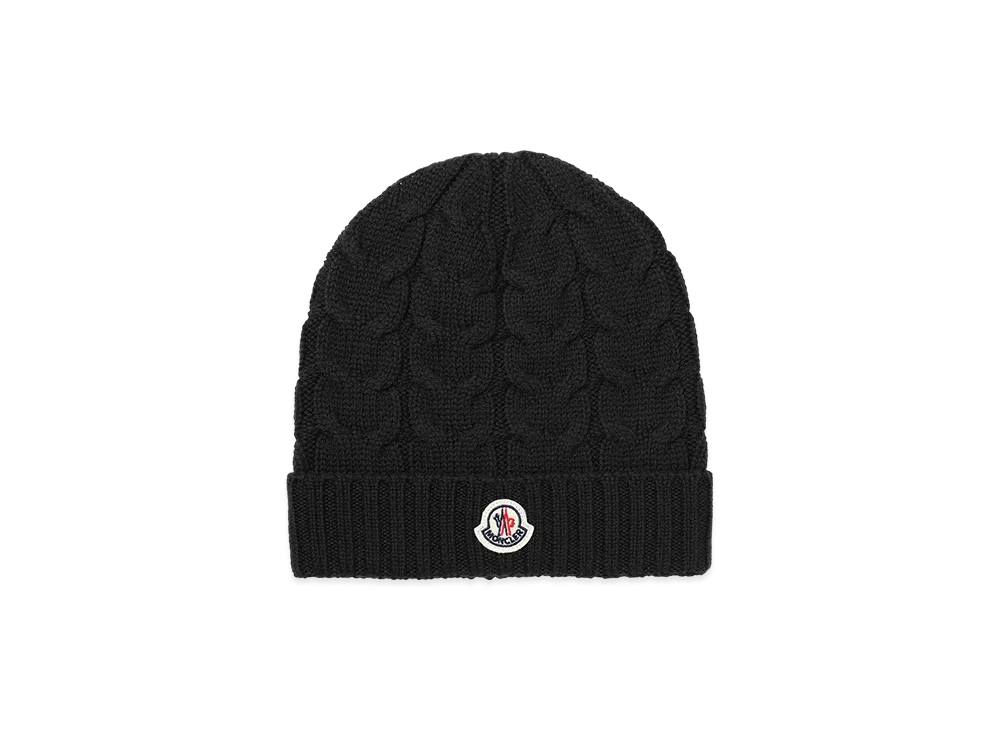 MONCLER Kids Beanie Knit Cap "Black"