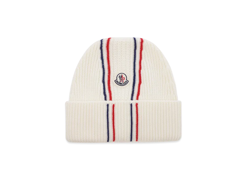 MONCLER Mens Berretto Tricot Beanie "White"