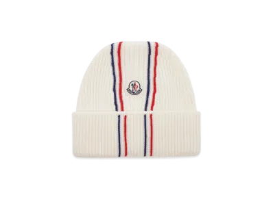 MONCLER Mens Berretto Tricot Beanie "White"