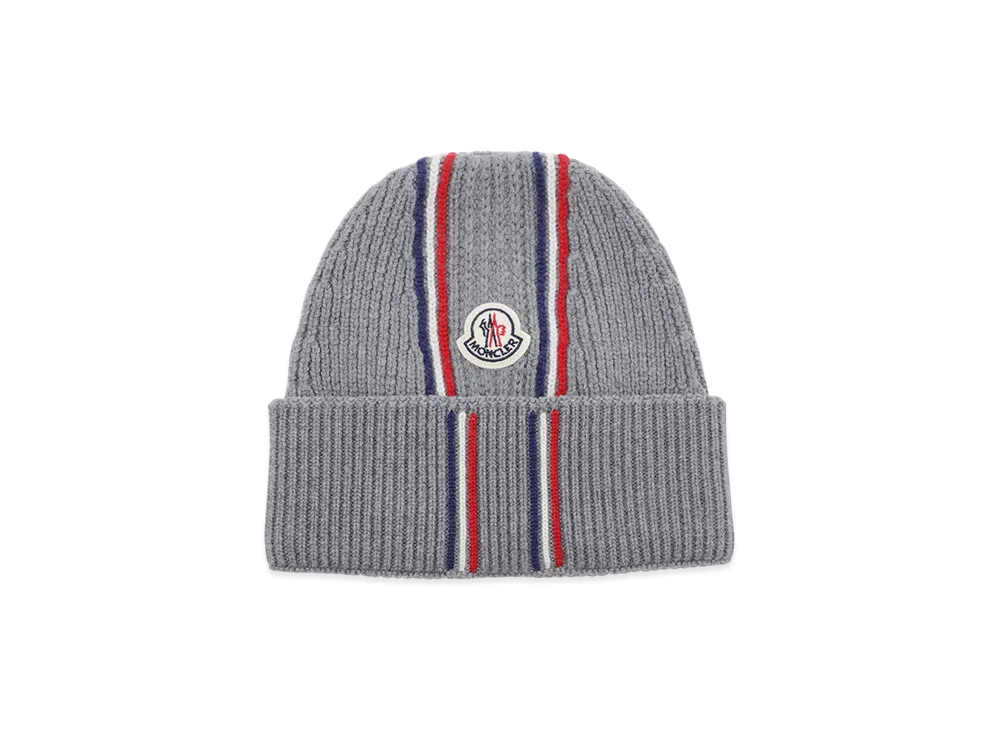 MONCLER Mens Berretto Tricot Beanie "Grey"