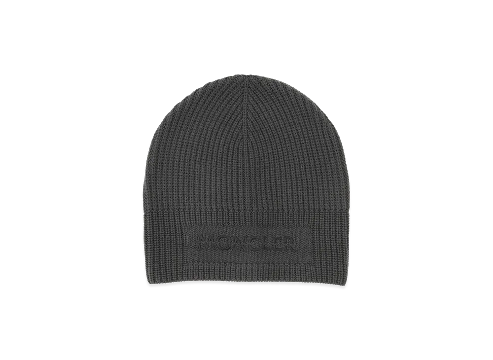 MONCLER Mens Beanie Cap "Grey"