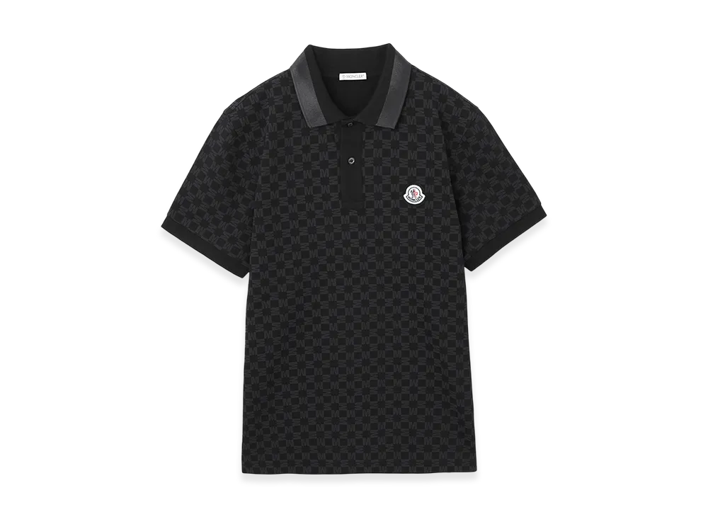 MONCLER Mens Polo Shirt "Black"