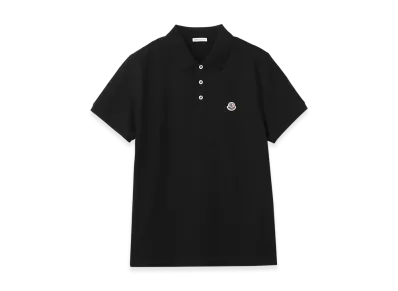 MONCLER Mens Polo Shirt "Black"