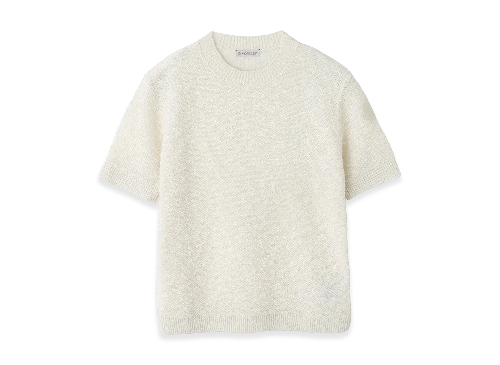 MONCLER Womens S/S Crewneck Knit "White"
