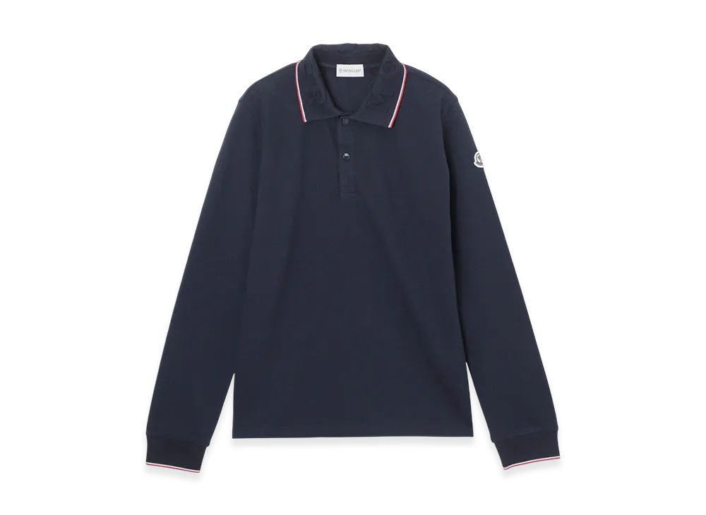 MONCLER Kids L/S Polo Shirt "Navy"